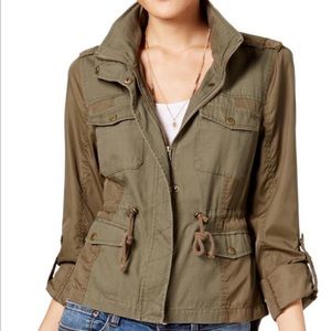 American Rag Mixed Media Green Jacket